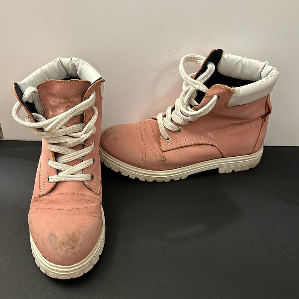Pink boots